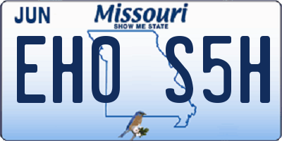 MO license plate EH0S5H
