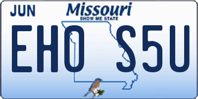 MO license plate EH0S5U