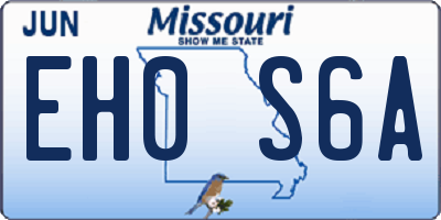 MO license plate EH0S6A