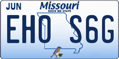 MO license plate EH0S6G