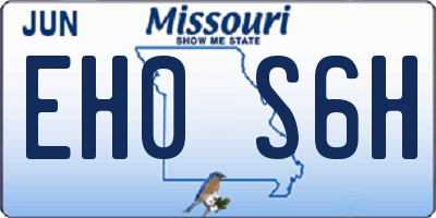MO license plate EH0S6H