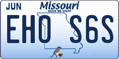 MO license plate EH0S6S