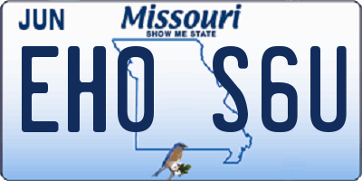 MO license plate EH0S6U