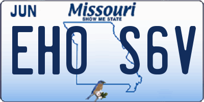 MO license plate EH0S6V