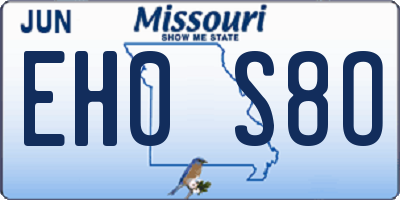 MO license plate EH0S8O