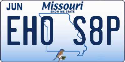 MO license plate EH0S8P