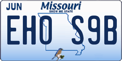 MO license plate EH0S9B
