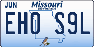 MO license plate EH0S9L