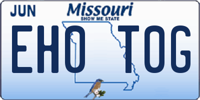 MO license plate EH0T0G