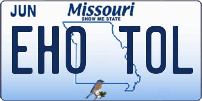 MO license plate EH0T0L