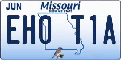 MO license plate EH0T1A