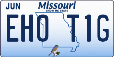 MO license plate EH0T1G