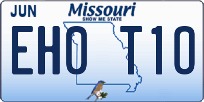 MO license plate EH0T1O