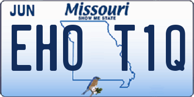 MO license plate EH0T1Q