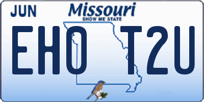 MO license plate EH0T2U