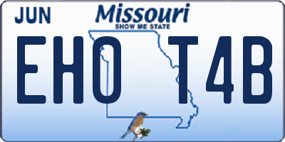 MO license plate EH0T4B