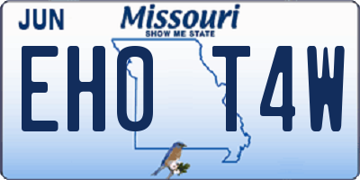MO license plate EH0T4W