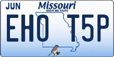 MO license plate EH0T5P