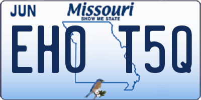 MO license plate EH0T5Q