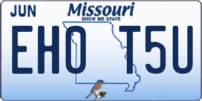 MO license plate EH0T5U