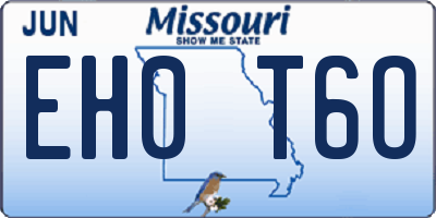 MO license plate EH0T6O