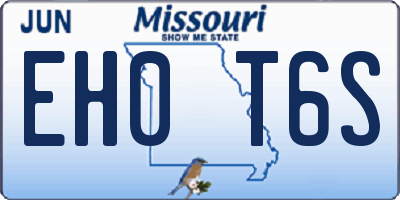 MO license plate EH0T6S
