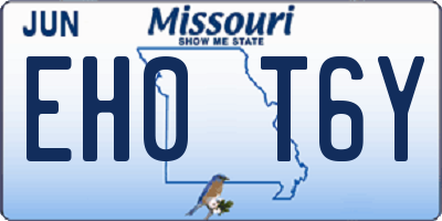 MO license plate EH0T6Y