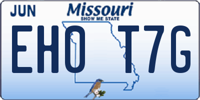 MO license plate EH0T7G