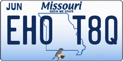 MO license plate EH0T8Q