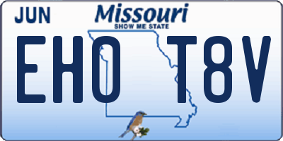 MO license plate EH0T8V