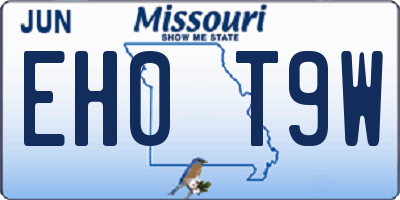 MO license plate EH0T9W