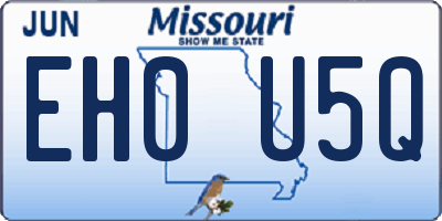 MO license plate EH0U5Q