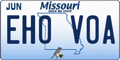 MO license plate EH0V0A