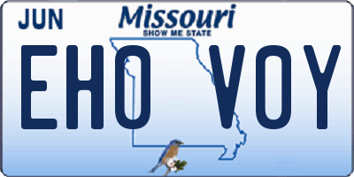 MO license plate EH0V0Y