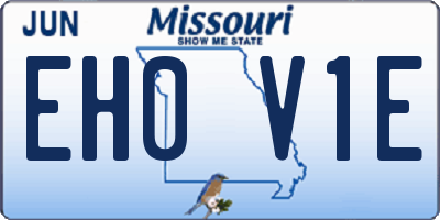 MO license plate EH0V1E