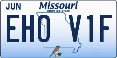 MO license plate EH0V1F