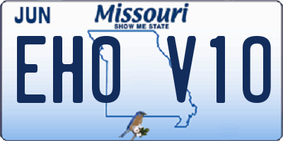 MO license plate EH0V1O