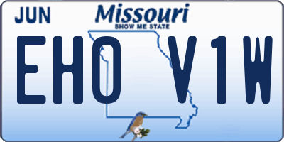 MO license plate EH0V1W