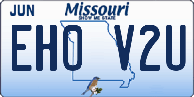 MO license plate EH0V2U