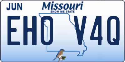 MO license plate EH0V4Q