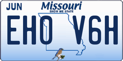 MO license plate EH0V6H