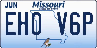MO license plate EH0V6P