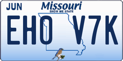 MO license plate EH0V7K