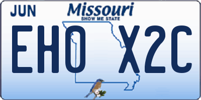 MO license plate EH0X2C