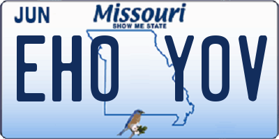 MO license plate EH0Y0V