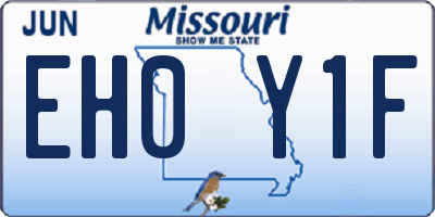 MO license plate EH0Y1F