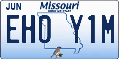 MO license plate EH0Y1M