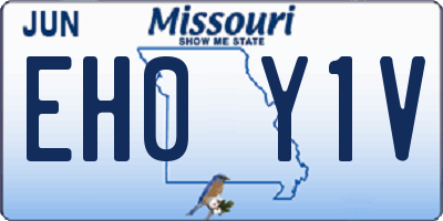MO license plate EH0Y1V