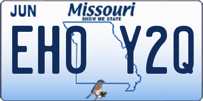 MO license plate EH0Y2Q