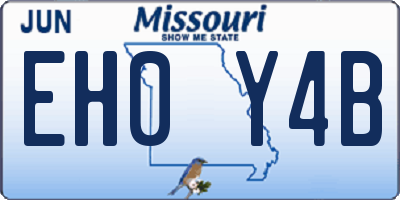 MO license plate EH0Y4B